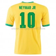 Brasil 2021 Landslag Neymar JR 10 Fotballdrakter Hjemmedraktsett Kortermet..